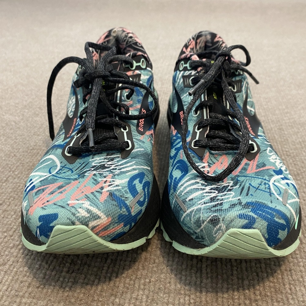 Brooks Adrenaline GTS 22 Shoes Womens 9 Multicolor Graffiti Sneakers Running - Picture 4 of 12
